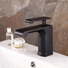 Modern hot and cold wash basin faucet chromed plated black bathroom taps and mixers